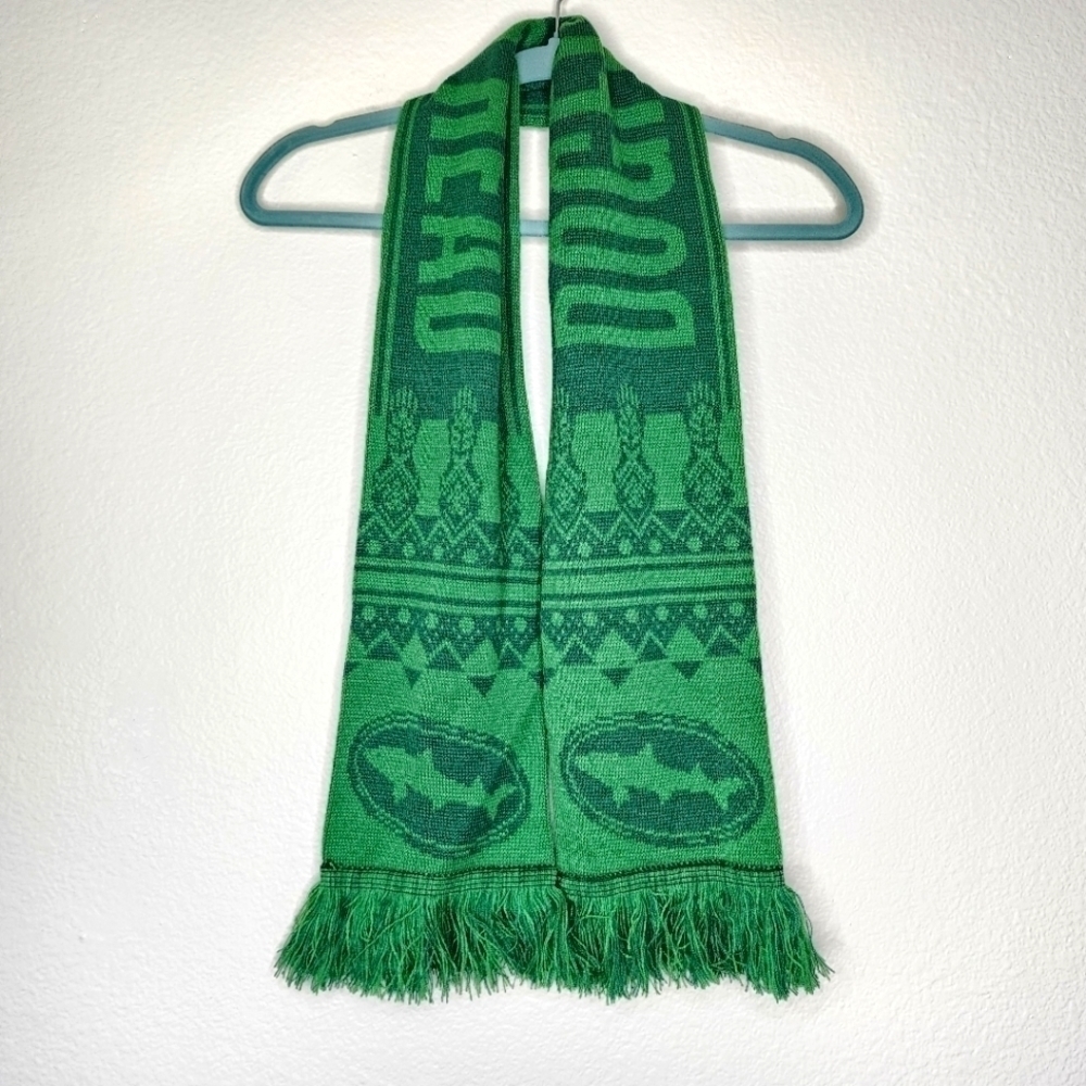 Dog Fishhead Green Winter Scarf